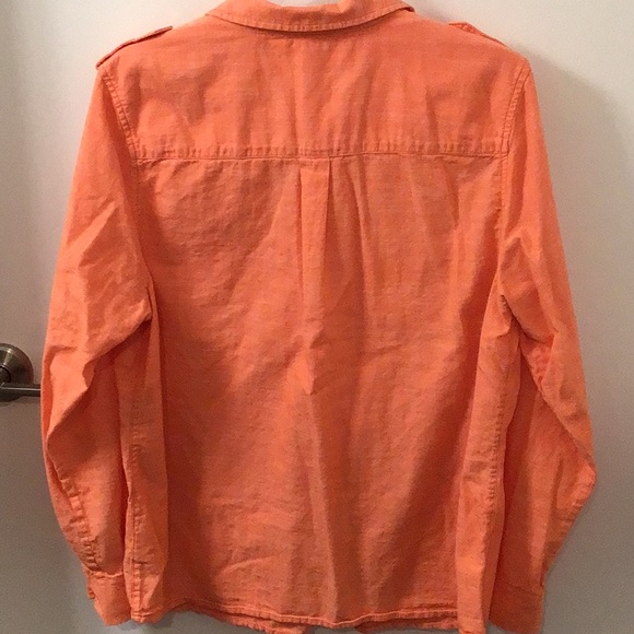 Jones New York Jeans Orange Button Up Shirt Size XL - Picture 2 of 3